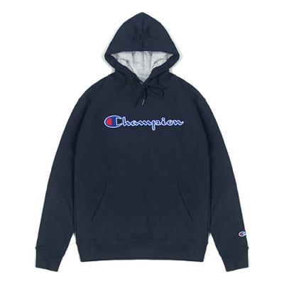 (GF89H) 파워블렌드 스크립트 자수 후드티 NAVY