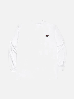 OVAL LONG SLEEVE T SHIRT-WHITE