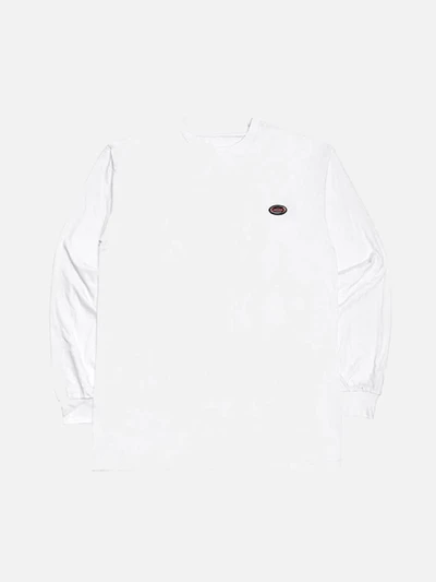 OVAL LONG SLEEVE T SHIRT-WHITE