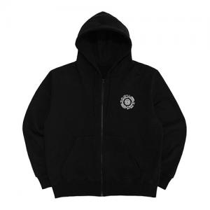 OFFICIAL SEALED ZIP UP HOODIE-BLACK/WHITE