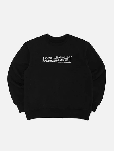 AUTOGRAPH LOGO CREWNECK SWEATSHIRTS-BLACK/WHITE