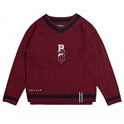 [ROMANTIC CROWN] RC V Neck Knit_burgandy