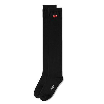 CHERRY OVER KNEE SOCKS HA [BLACK]