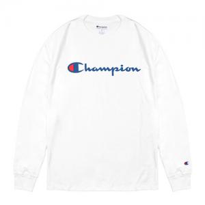 (GT78H) 가슴로고 스크립트 클래식 긴팔티 WHITE