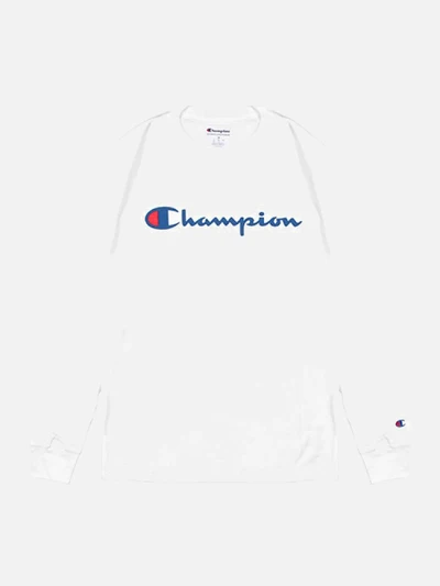 (GT78H) 가슴로고 스크립트 클래식 긴팔티 WHITE