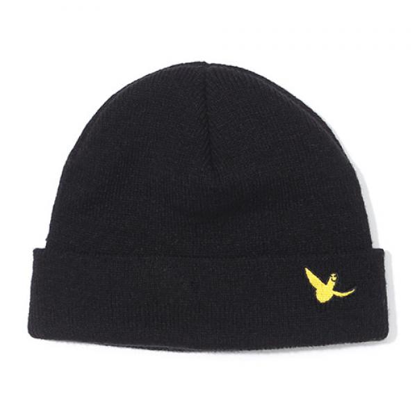 (MG1807CA01BK) ANGEL LOGO BEANIE-BLK