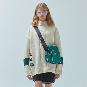 HALF NECK HEAVY KNIT-IVORY