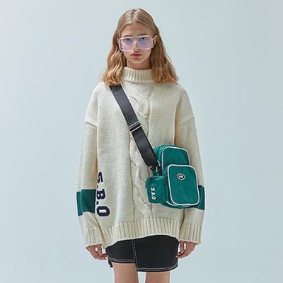 HALF NECK HEAVY KNIT-IVORY