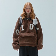 양털 BIG LOGO FAKE FUR ANORAK_brown