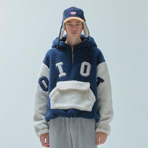 양털 BIG LOGO FAKE FUR ANORAK_navy