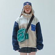 양털 COLOR BLOCK JACKET_ivory