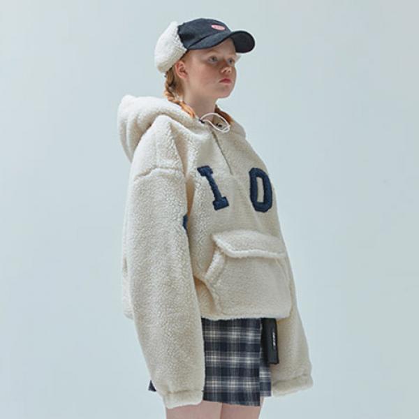 양털 BIG LOGO FAKE FUR ANORAK_ivory