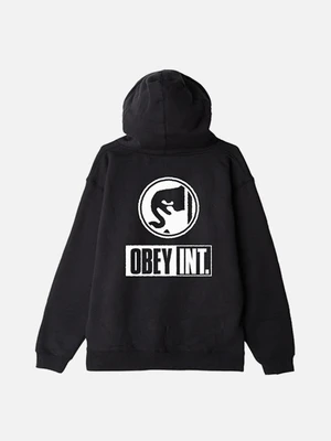 (111731856) OBEY INT. ICON HOOD FLEECE-BLK