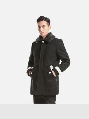 [ROMANTIC CROWN] SHIT MAC COAT_BLK