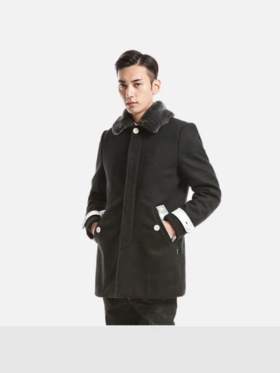 [ROMANTIC CROWN] SHIT MAC COAT_BLK
