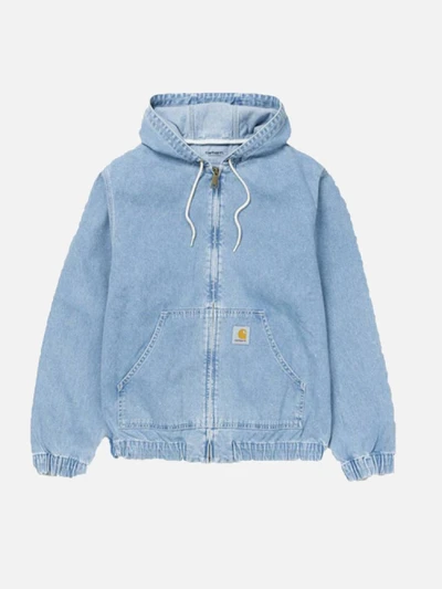 (I024845)ACTIVE JACKET-BLUE STONE BLEACHED