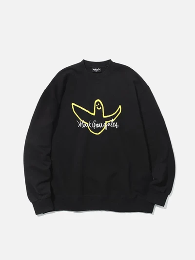 (MG1901CR03) ANGEL LOGO CREWNECK_BLACK
