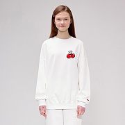 HEART CHERRY SWEATSHIRT IS [WHITE]