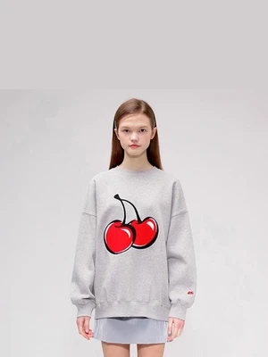 BIG CHERRY SWEATSHIRT IS [GRAY]