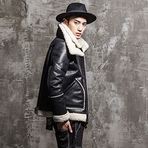 [ROMANTIC CROWN] MOBYDICK MOUTON JACKET_BLK