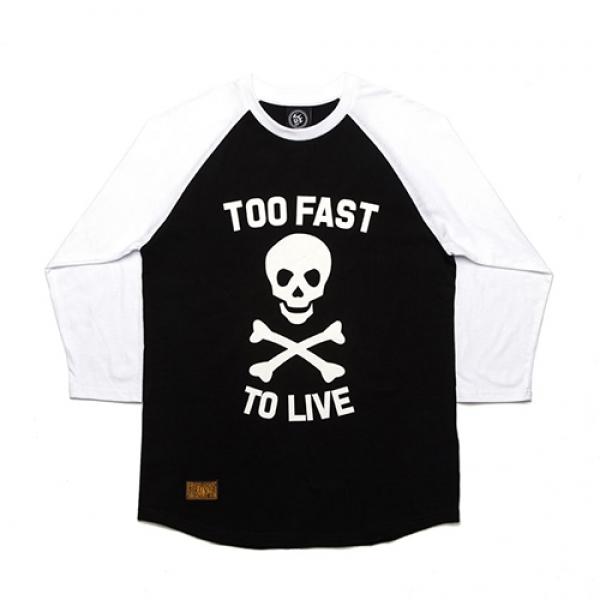 TOO FAST RAGLAN-BLACK