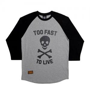 TOO FAST RAGLAN-GRAY