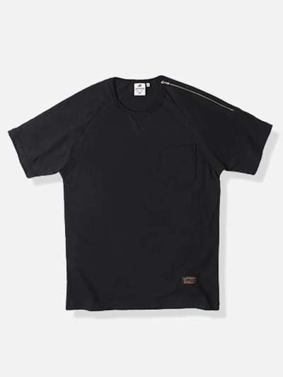 LOMORT RAGLAN TAPE ZIP TEE-BLACK