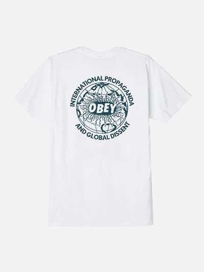 (163081902) OBEY GLOBAL DISSENT TEE-WHT
