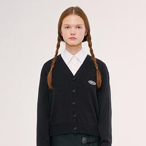 KNIT SLIM CARDIGAN IS [BLACK]
