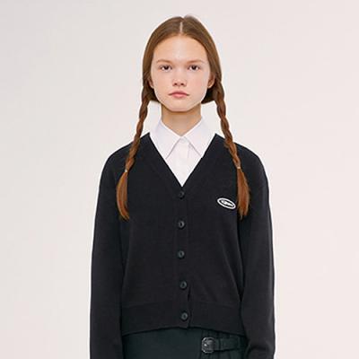 KNIT SLIM CARDIGAN IS [BLACK]
