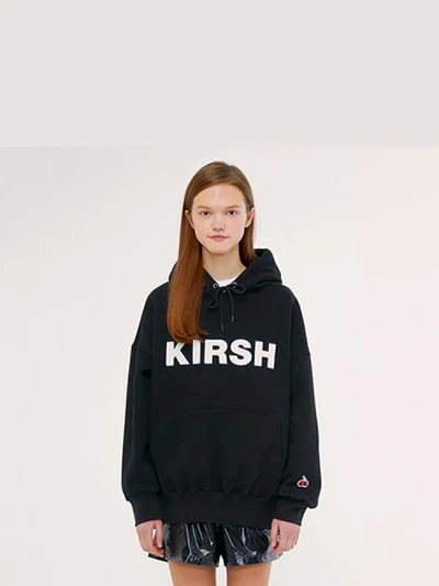 KIRSH LOGO HOODIE IS [BLACK]