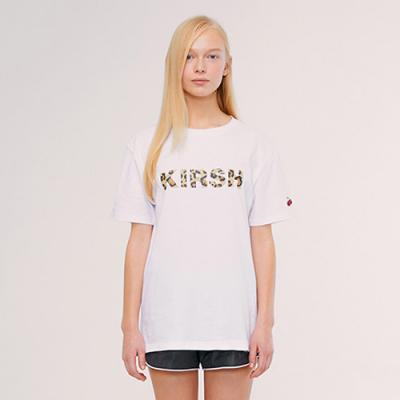 KIRSH LEOPARD LOGO T-SHIRT IS [WHITE]