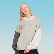 COLOR BLOCK HOODIE-GREY