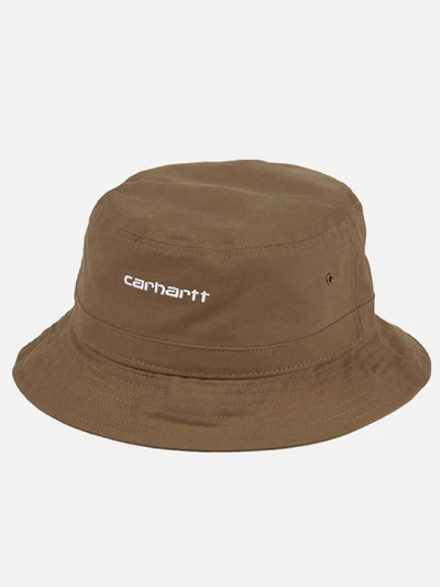 (I026217) SCRIPT BUCKET HAT-HAMILTON BROWN/WHITE