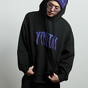 youth embroidered hoodie[black]