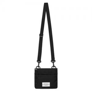[ISVA03] DOUBLE ZIPPER BAG IS [BLACK]