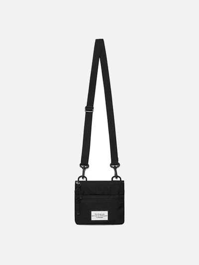 [ISVA03] DOUBLE ZIPPER BAG IS [BLACK]
