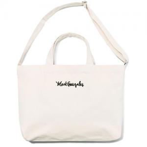 (BG01) M/G SIGN LOGO 2WAY BAG WHITE