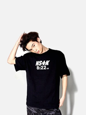 NSTK 822 SPLIT TEE BLACK