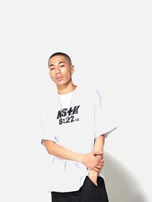 NSTK 822 SPLIT TEE WHITE