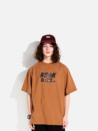 NSTK 822 SPLIT TEE BROWN