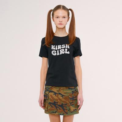KIRSH GIRL GLITTER TEE IS [BLACK]