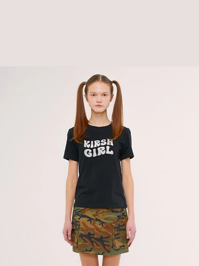 KIRSH GIRL GLITTER TEE IS [BLACK]