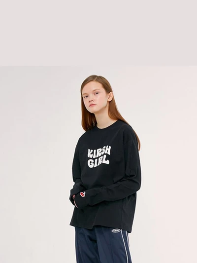 KIRSH GIRL LOGO TEE IS (긴팔) [BLACK]