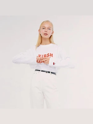KIRSH GIRL LOGO TEE IS (긴팔) [WHITE]
