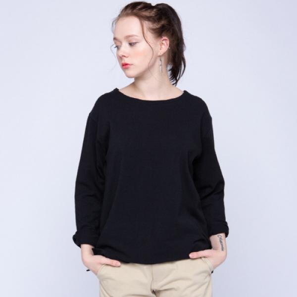 [ϸ] BOAT NECK SIMPLE TEE ()