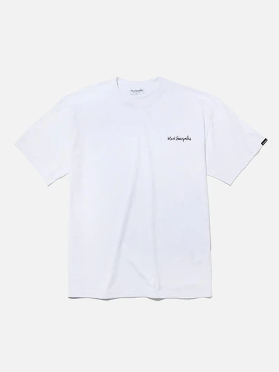 (ST02) M/G SMALL SIGN LOGO T-SHIRTS -WHITE