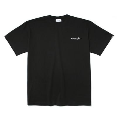 (ST01) M/G SMALL SIGN LOGO T-SHIRTS -BLACK