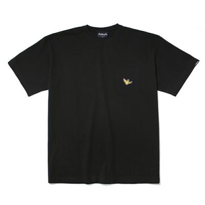 (ST04) ANGEL POCKET T-SHIRTS-BLACK