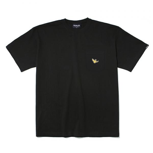 (ST04) ANGEL POCKET T-SHIRTS-BLACK